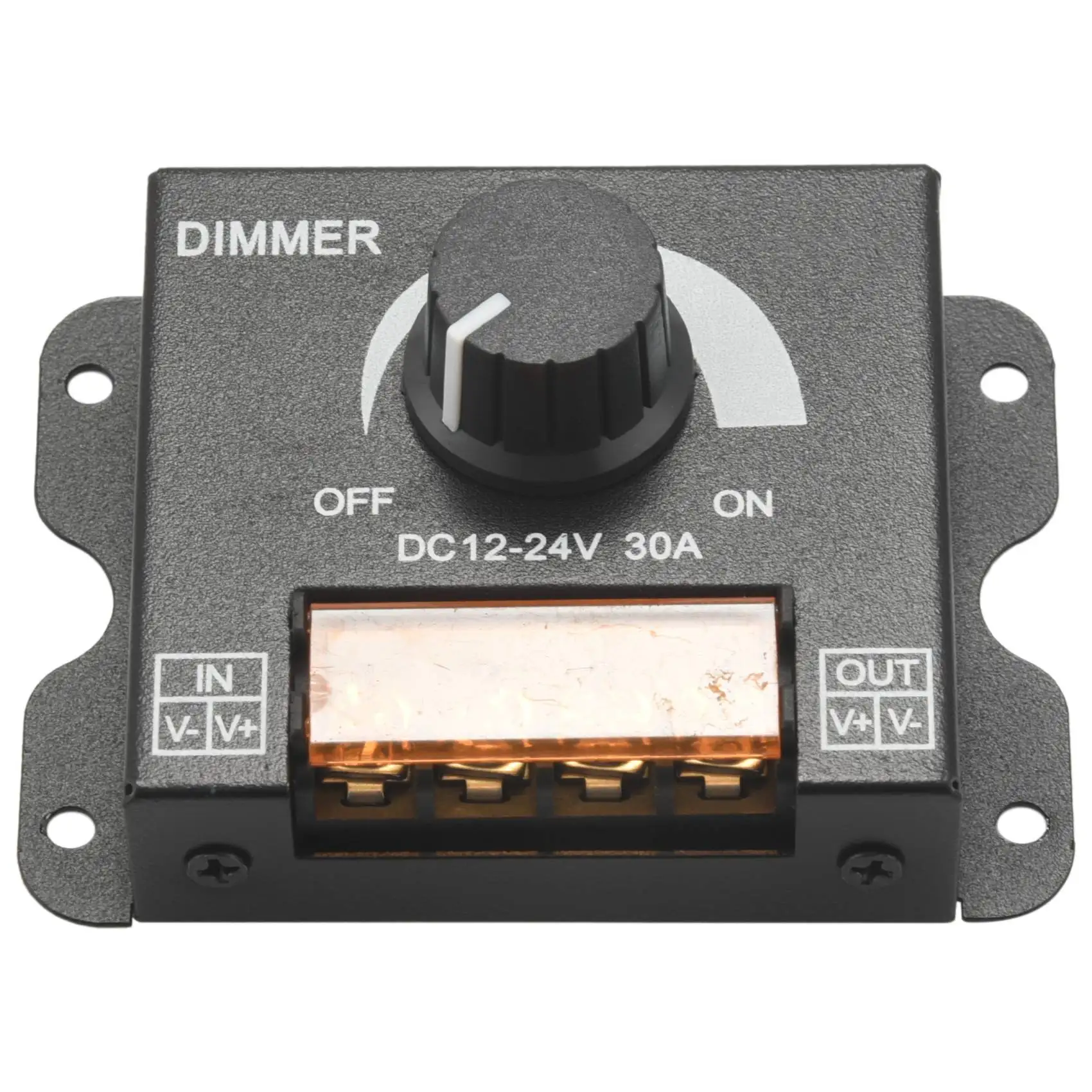 ABRW-LED Light Adjuster DC 12-24V 30A/No Strobe With Knob Switch LED Light Bar Brightness Adjuster Dimmer