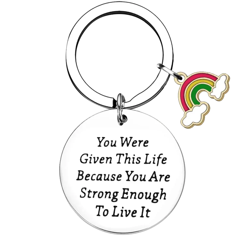 Semicolon Gift Key Chain Ring Mental Health Suicide Depression Awareness Punctuation Gift keychains pendant Gift