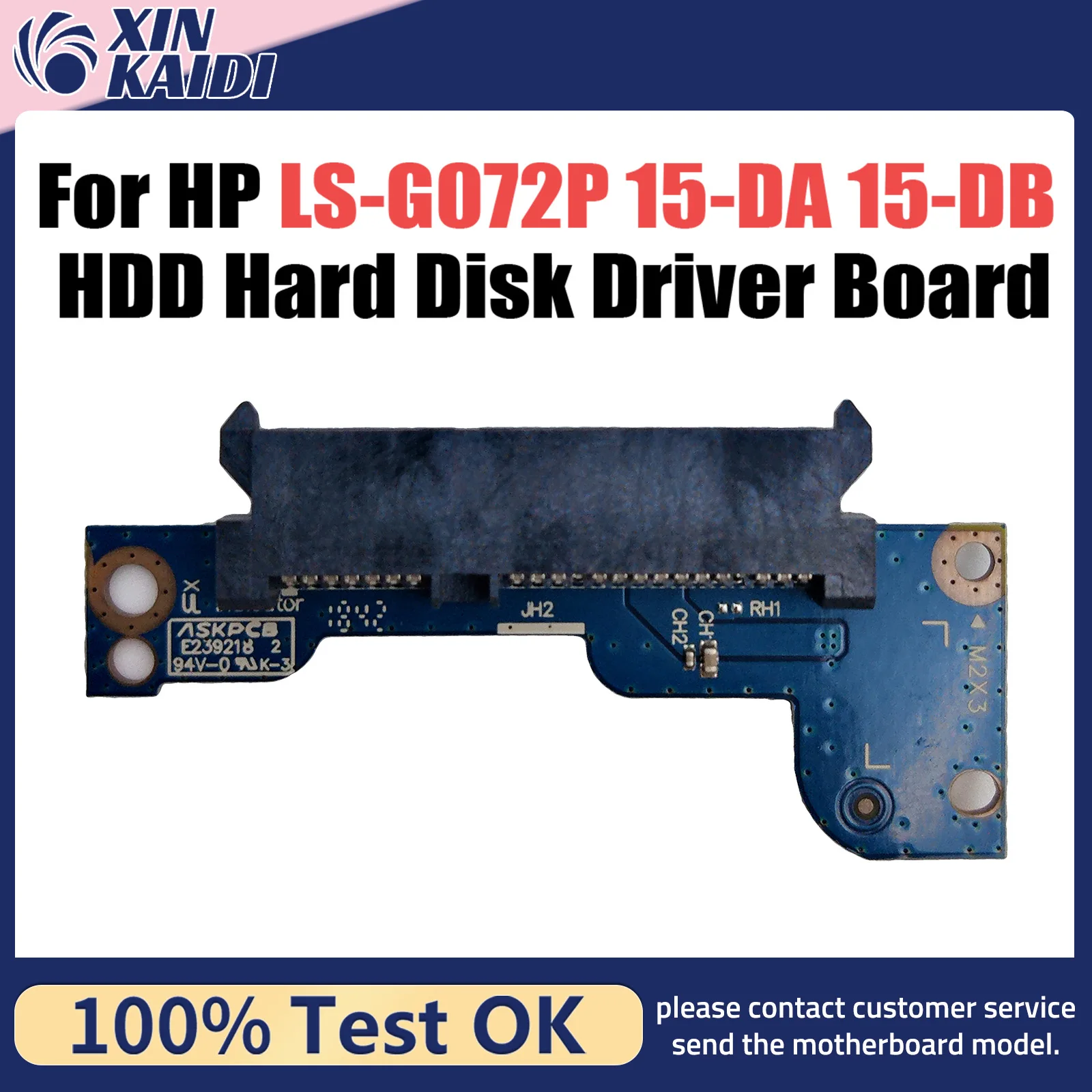 

Original EPK52 LS-G072P NBX0002CB00 For HP 250 255 G7 15-DA 15-DB HDD Hard Disk Driver Board with Cable 100% Tested