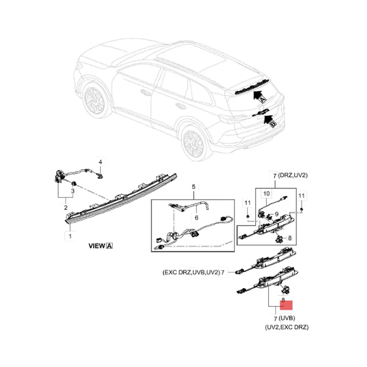 

23390514 Car Reverse Rear View Backup Camera Car Accessories for 2019