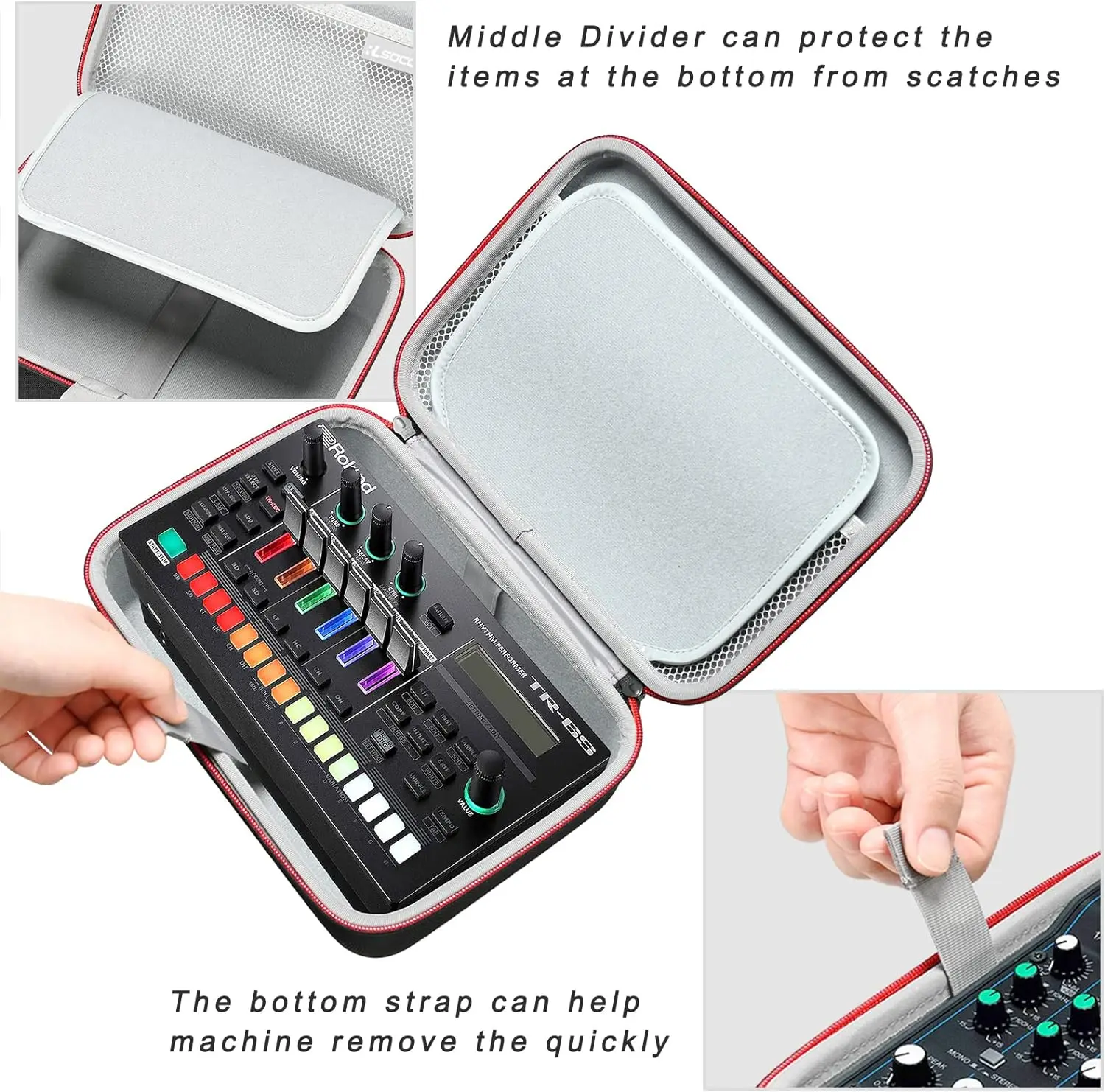 Hard Storage Case for Yamaha MG06X /MG06 /AG06 /AG06mk2/ AG03/AG03mk2 Channel Mixer, Protective Hard Shell Mixer Carrying Bag