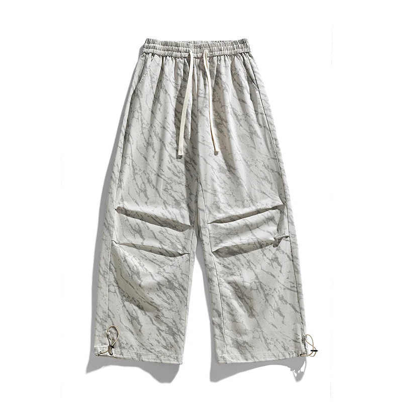 

Четырехсезонные дышащие брюки для бега на открытом воздухе, фитнеса, спорта и отдыха, удобные модные модные широкие брюки для пар с принтом тай-дай