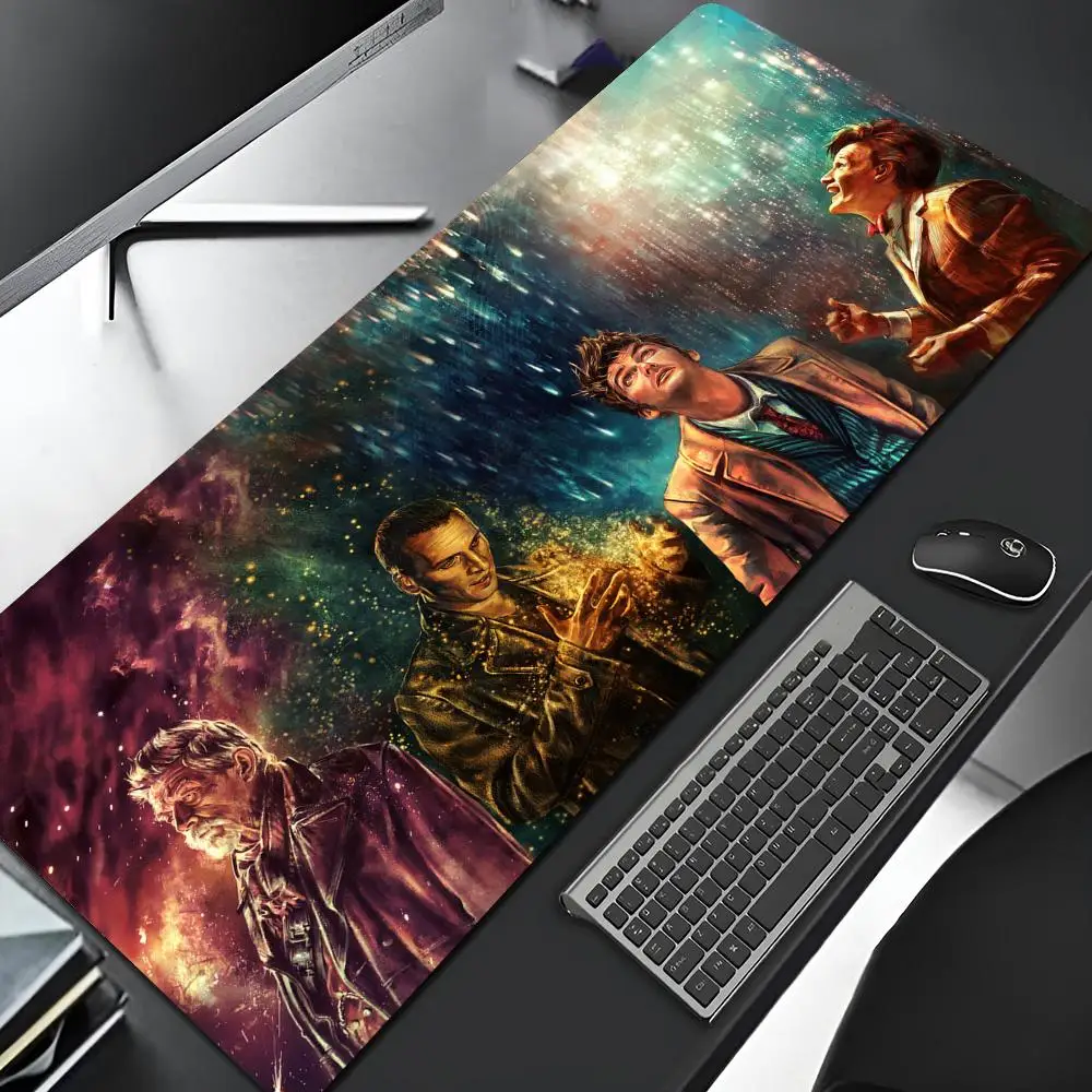 Alfombrilla de ratón DOCTOR WHO para juegos, borde de bloqueo, ordenador grande para Gamer, alfombrilla de ratón artística de goma grande para Gamer, alfombrilla de escritorio para ordenador portátil
