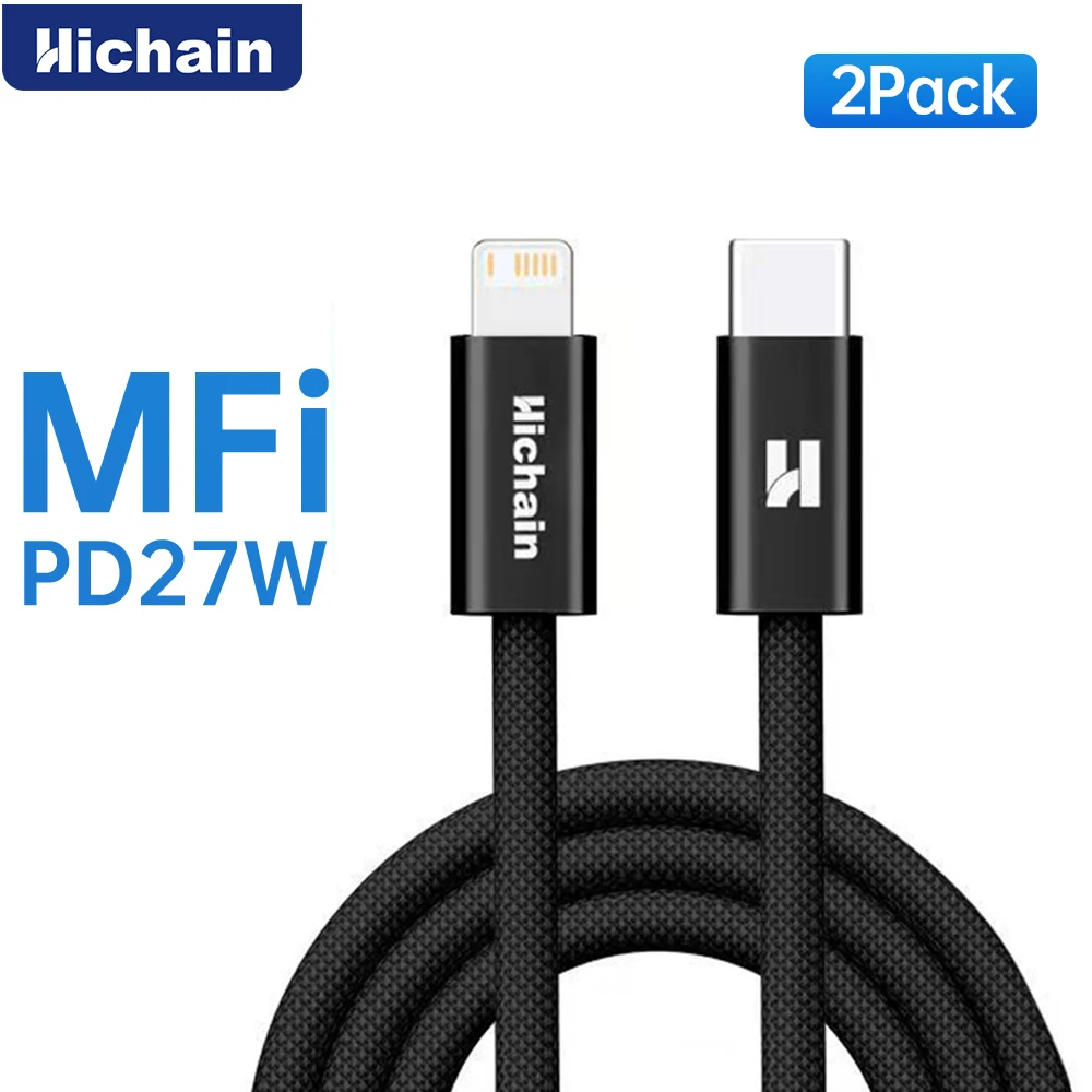 2PCS MFi Certified PD36W USB C To Lightning Fast Charging Cable 480Mbps Nylon Braided Data Cord For Iphone For Ipad 1M/1.2M/1.8M