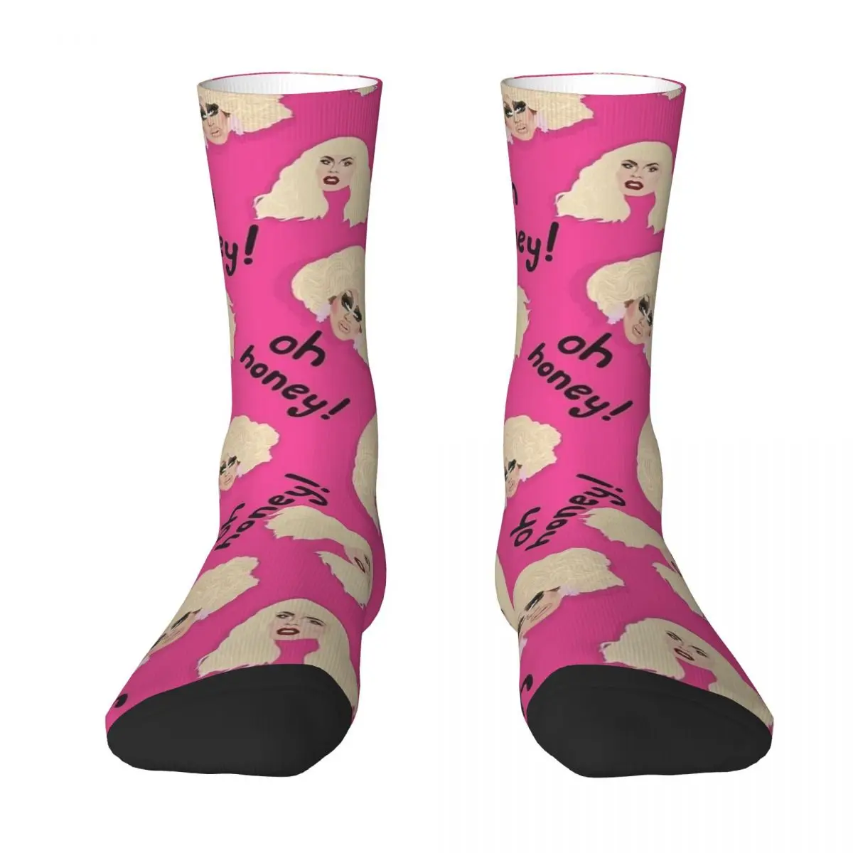 Trixie Mattel Katya Rupaul's Drag Race RPDR Oh Honey Socks Spring Pink Stockings Men Medium Socks Skateboard Anti Skid Socks