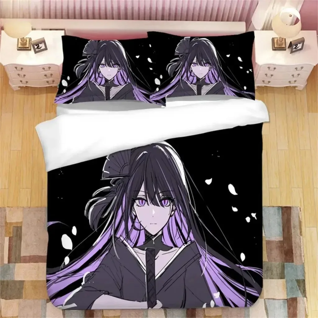 Genshin Impact Raiden Shogun Bedding Set Bedroom Soft Modern Bedspreads Comefortable Kids Duvet Cover Quilt Cover And Pillowcase