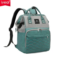 Bolso multifuncional para madre y bebé, mochila con rejilla de diamantes, a la moda, para viaje al aire libre, con carga USB