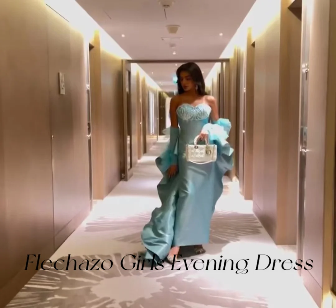 فساتين حفلة موسيقية فليتشازو مع حبيبته بالخرز ، قفاز تول حورية البحر ، قطار الاجتياح ، فستان حفلة رسمي للنساء ، جديد ،