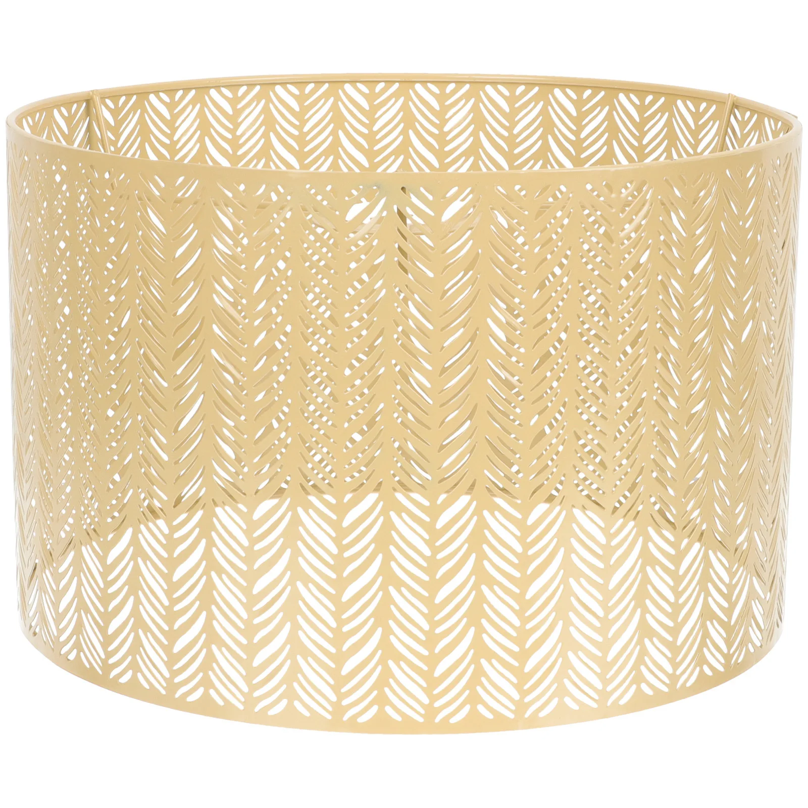 

Metal Lamp Shade Hollow Out Design Modern Decorative Light Cover For Ceiling Pendant Lamp Imitation Rattan Woven Shade