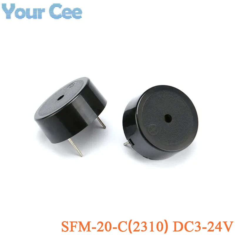 5pcs/1pc SFM-20-C 12V Active Buzzer Speaker 2310 DC3-24V Mini Alarm Sounder Speaker Diy