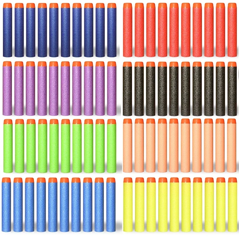 7.2cm 100pcs For Soft Bullets Darts Round Head Refill Sponge Darts Kids Children Toy Gun Bullets For N-Strike Blasters