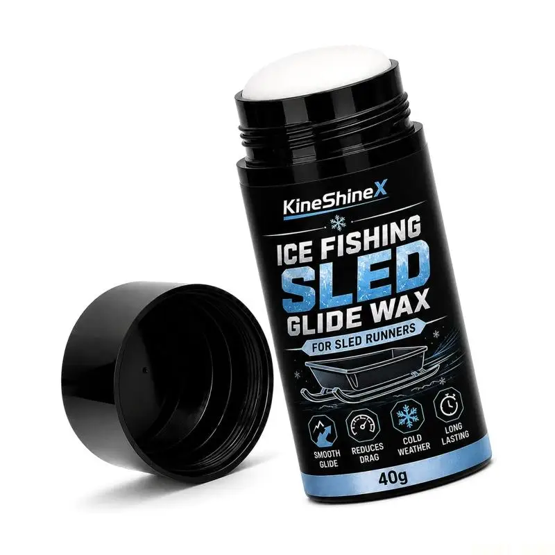 U2JB Ice Fishing Rub on Snowboard Wax for Smoother Ice and Snow Travel