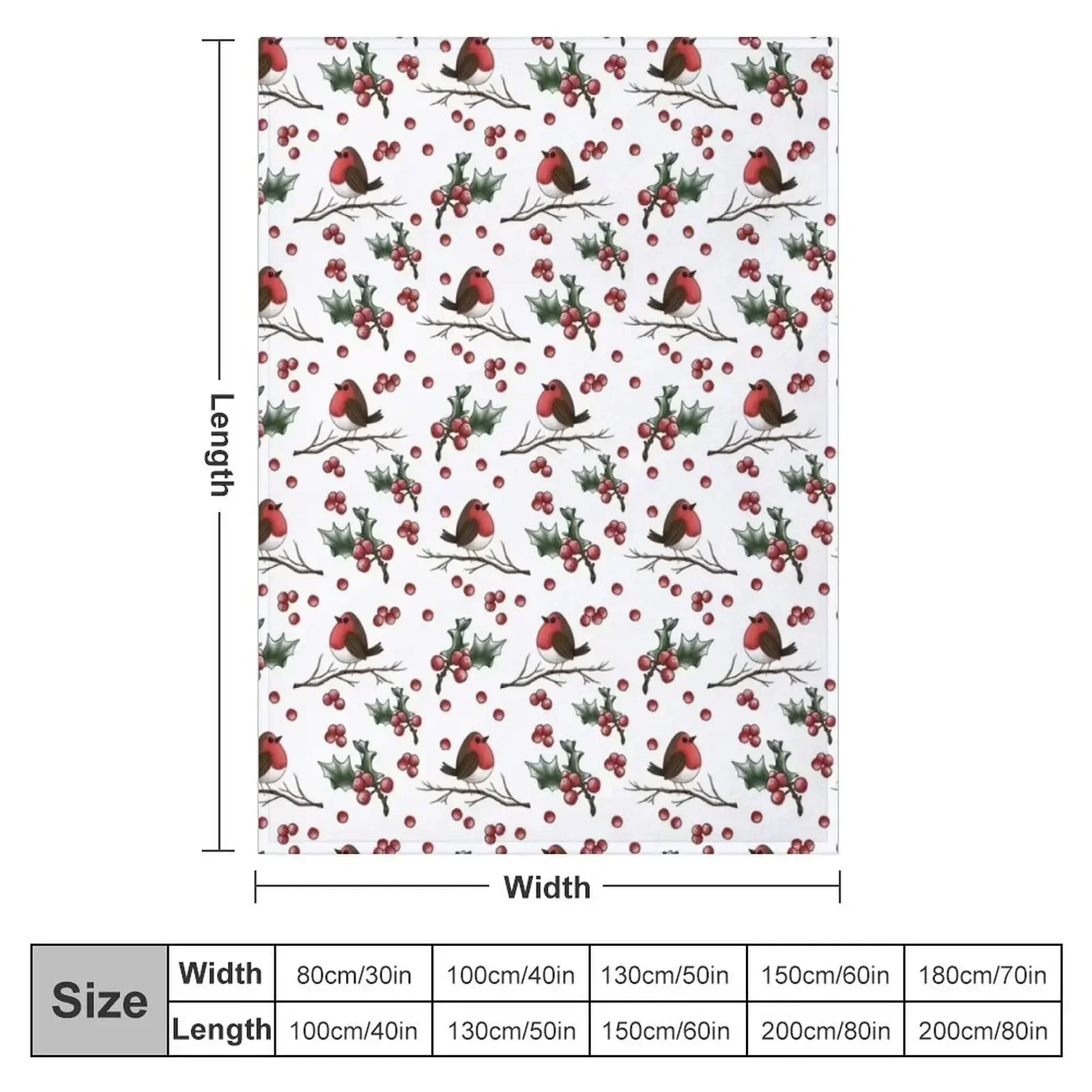 Red Robin Throw Blanket couch cozy soft plush fuzzy picnic outdoor blanket