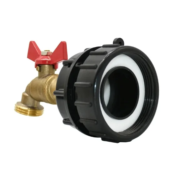 1000 Liter Tank Adapter 63mm To 3/4 Thread 16mm Nipple Connector Brass Tap valve Garden Ton Barrel Connect Faucet Fittings