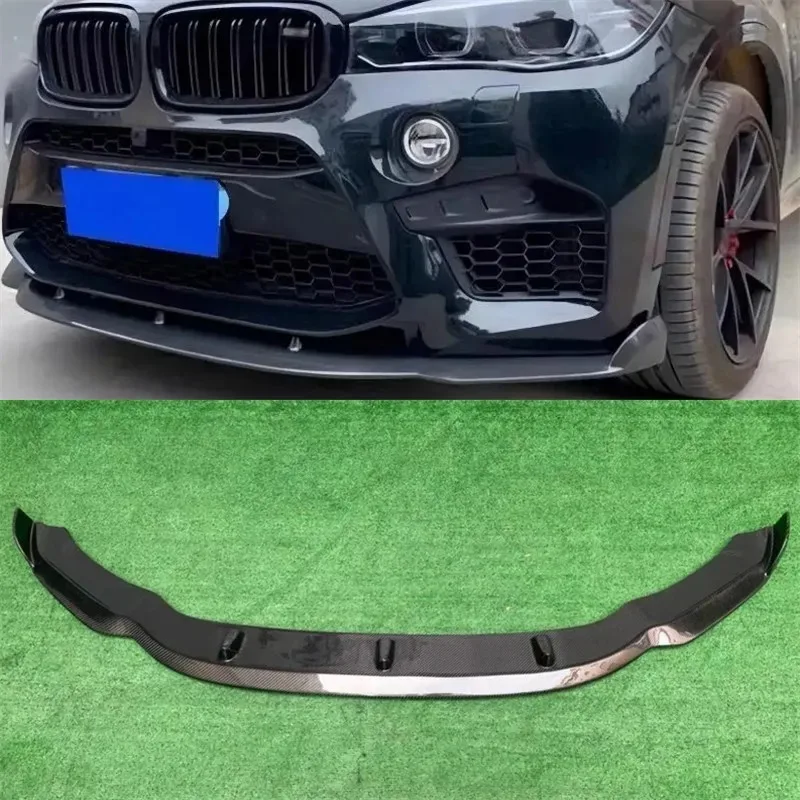 

For BMW X5 X5M X6 X6M F85 F86 2014-2018 Real Carbon Fiber Front Lip Front Bumper Lower Lip Under Spoiler Splitter Body Kit