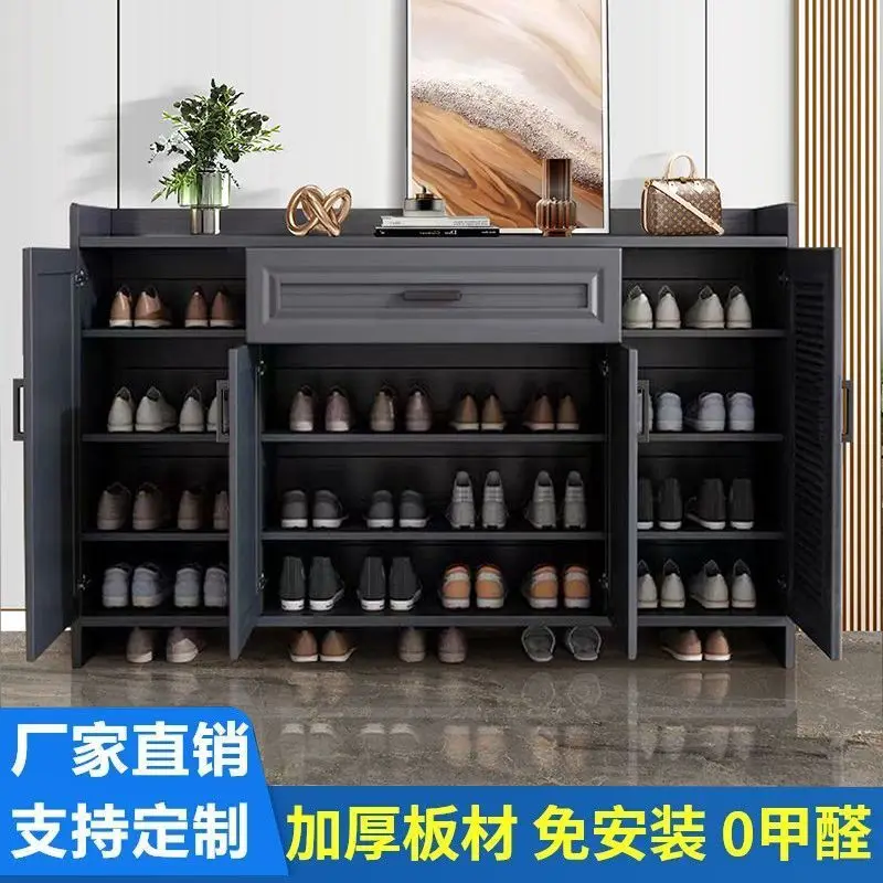 All aluminum alloy shoe cabinet household entrance villa outdoor modern outdoor balcony waterproof sunscreen locker storage