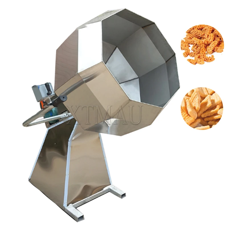 Snack Food Drum Seasoning Mixing Machines Peanut  Flavoring Machine 220V