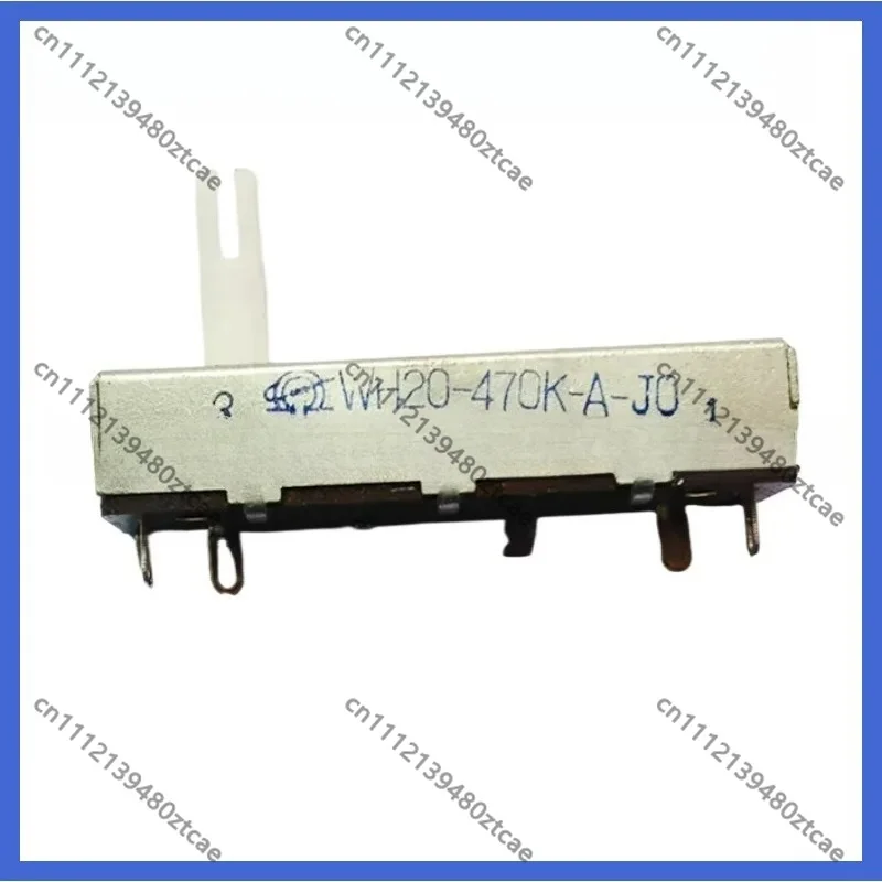 WH20 Single Gang Sliding Potentiometer 50mm Stroke 470KA 4 Pin Terminals Linear Slide Control 3Pcs