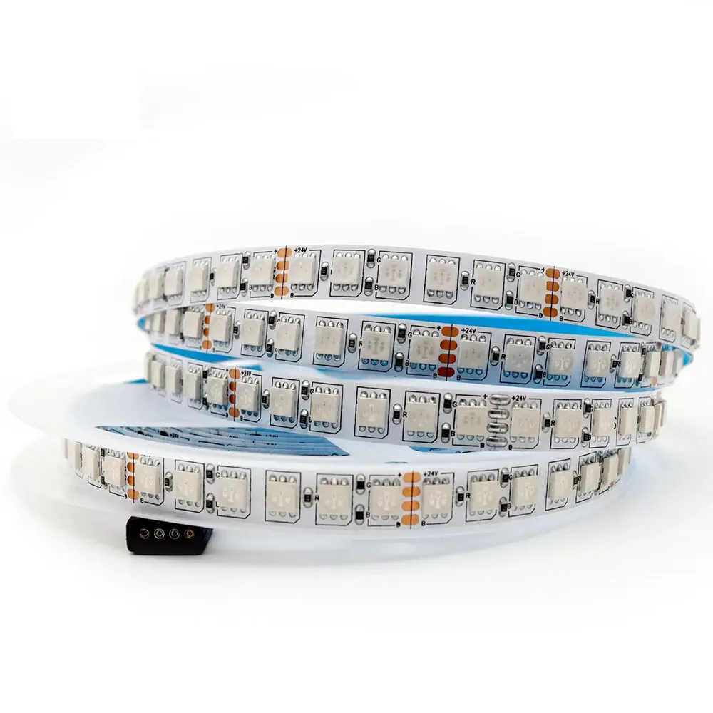 

Светодиодная лента SMD 5050 DC12V 24V, 120 светодиодов/м, 600 светодиодов, гибкая световая панель, 3000K/4000K/6000K/Красный/Зеленый/Синий/RGB, 5 м