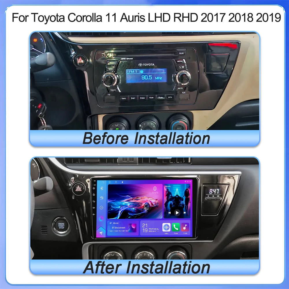 Android 16 For Toyota Corolla 11 Auris Lhd Rhd 2017 2018 2019 Car Radio Multimedia Video Player Gps navigation Vertical Screen