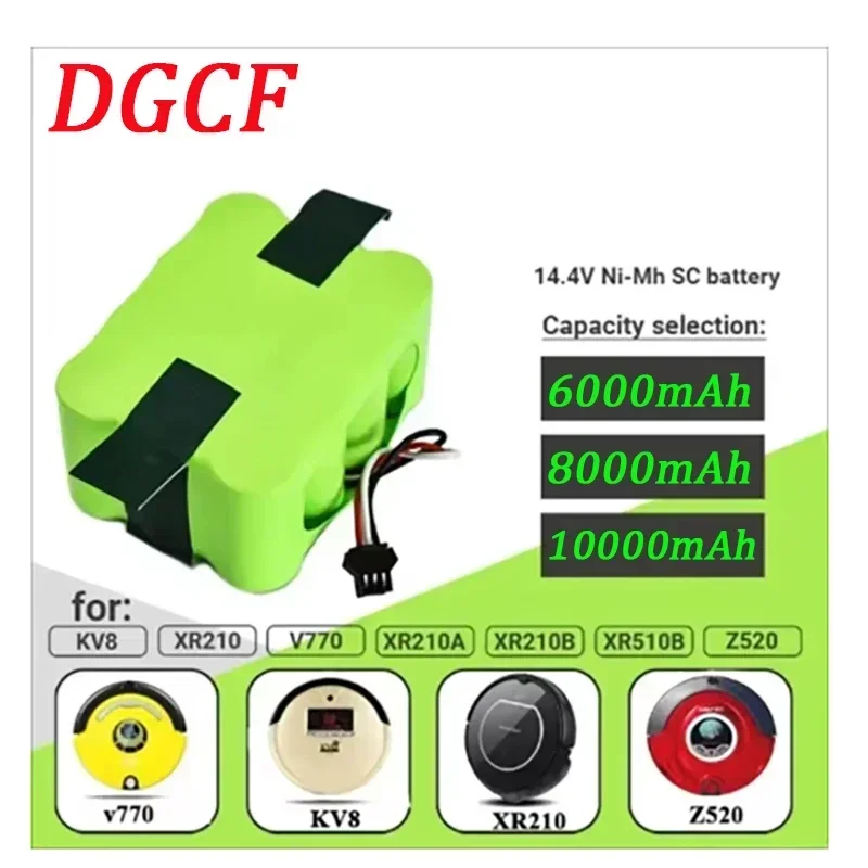 

Ni-MH SC Rechargeable 14.4V Battery 5800mAh for KV8 XR210 XR210A XR210B XR510B XR510C Vacuum Cleaner Sweeping Robot