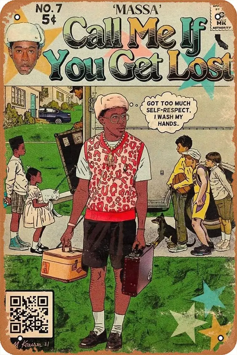 اتصل بي إذا كان تفقد رقم 7 ماسا المشارك ريترو معدن القصدير خمر تسجيل 12X8 بوصة شريط المنزل رجل الكهف جدار ديكور 8 بوصة × 12 بوصة