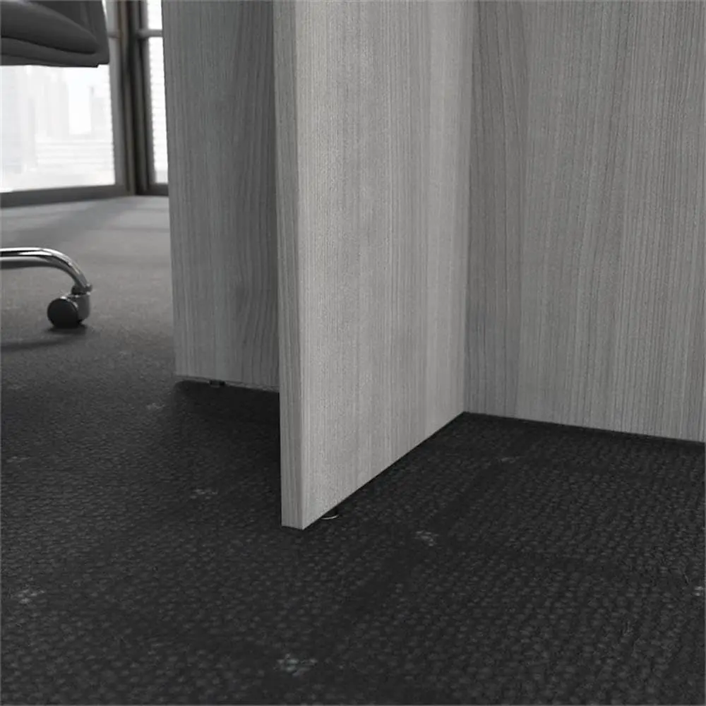 Platinum Gray 42W Wood Base Round Conference Table