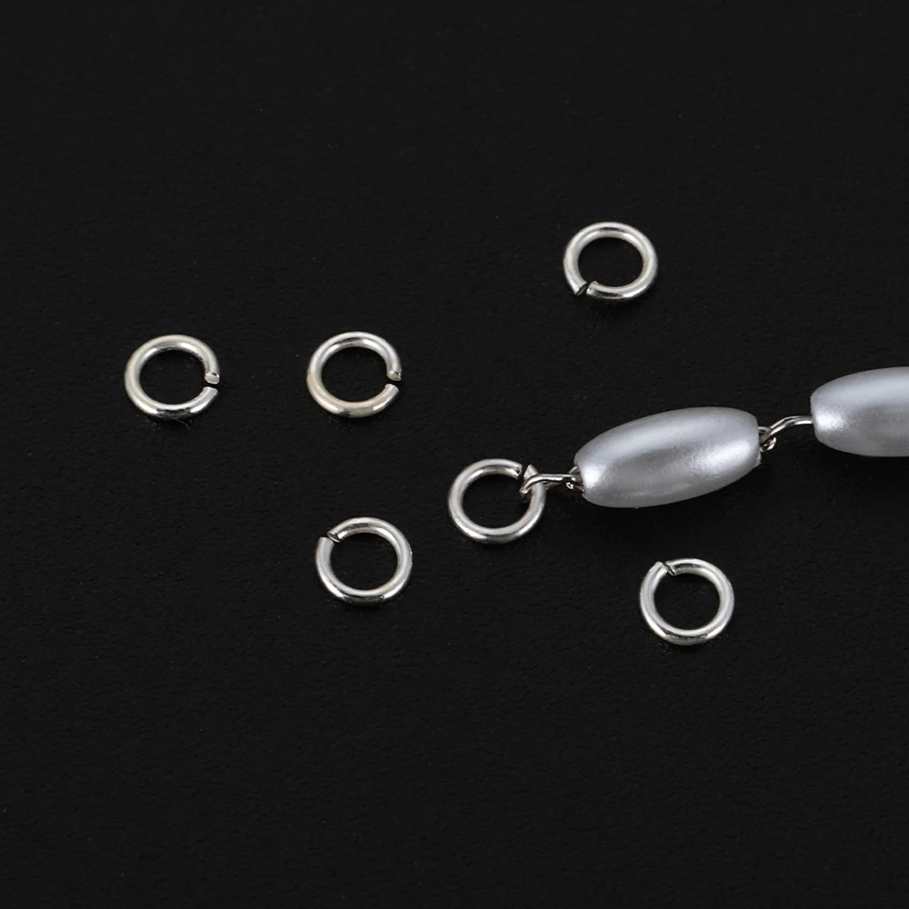 30 stücke/lot 925 Sterling Silber Geöffnete Sprung Ringe Split Ring für DIY Ohrringe Armband Anschlüsse Schmuck, Die Entdeckungen komponenten