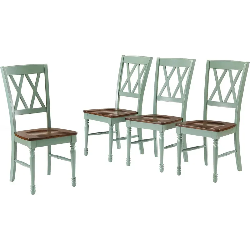 

Shelby Dining Chairs (Set of 4), Distressed Teal