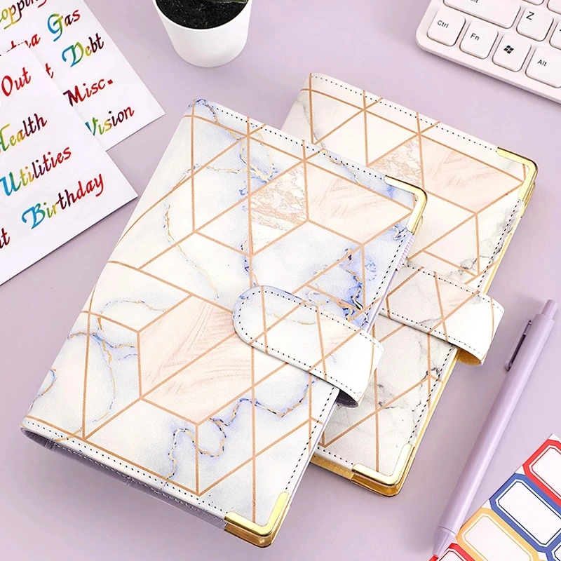 A6 Colorful Money Budget Planner Binder Zipper EnvelopesCash Envelopes for Budgeting Money Organizer for Budget Binde Set