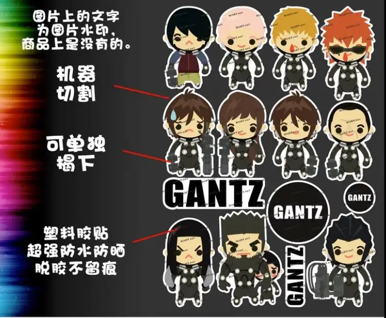 21x15 سنتيمتر 1 ورقة ملصق F0276-04 GANTZ