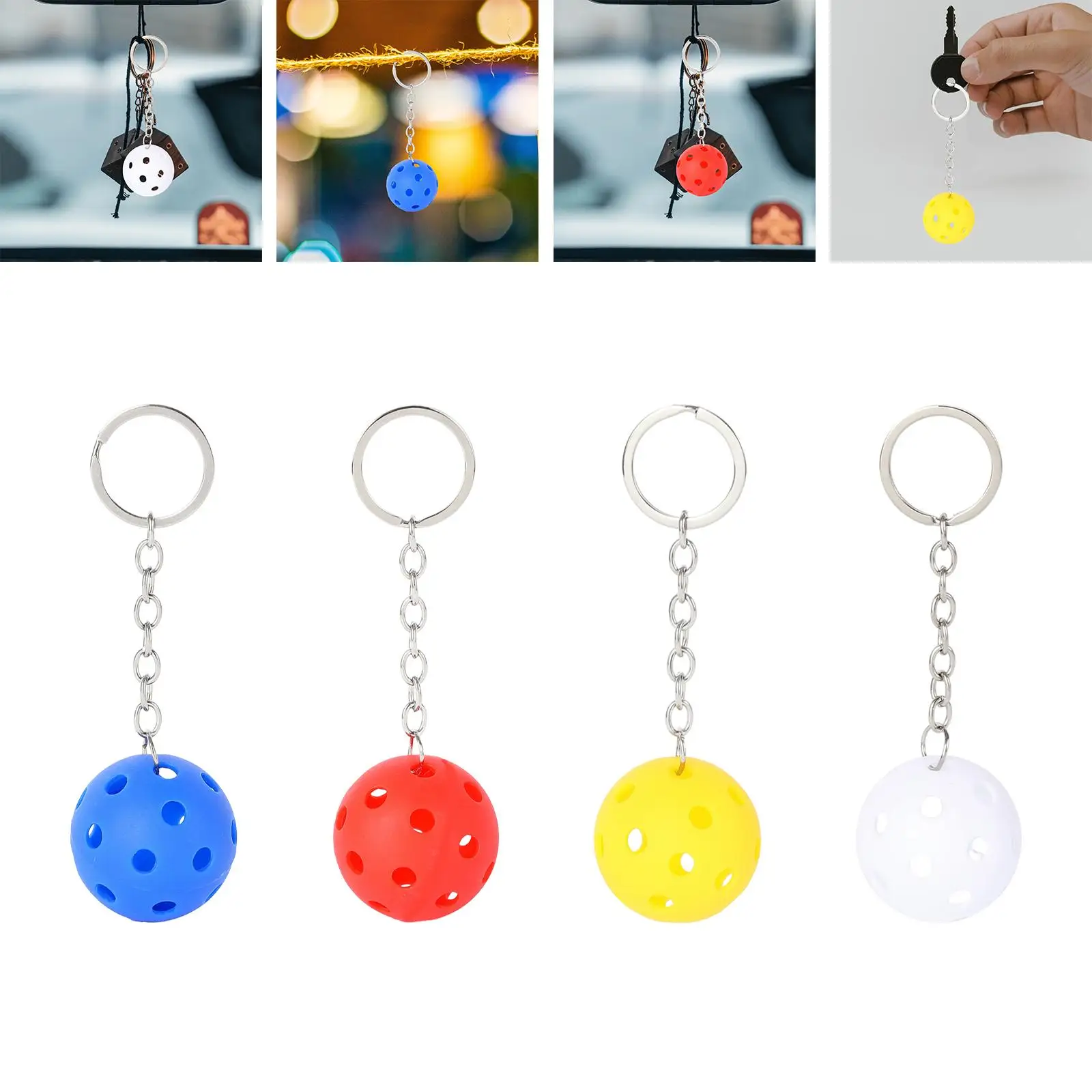 Pickleballr กระเป๋าจี้พวงกุญแจรถ Bling กระเป๋าสตางค์แบบพกพาที่ใส่กุญแจ Pickleball