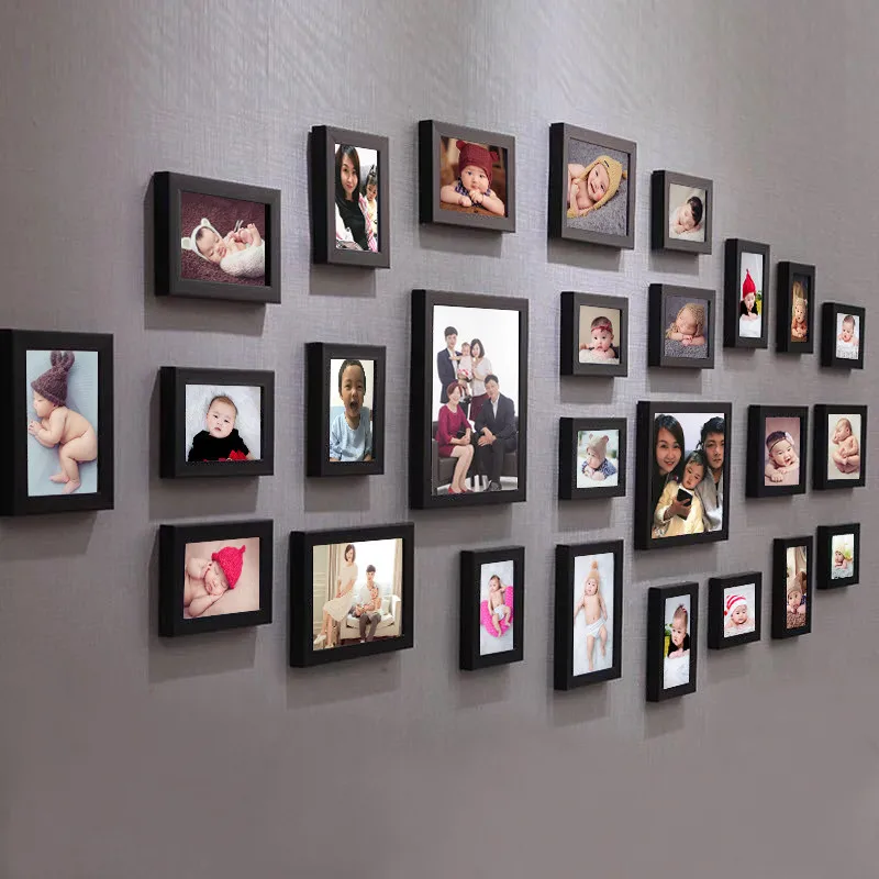 26Pcs/Set Photo Frames For Pictures Wall Picture Frame Resin Frame For Wall Hanging Photo Decor Wedding Party Home Decoration