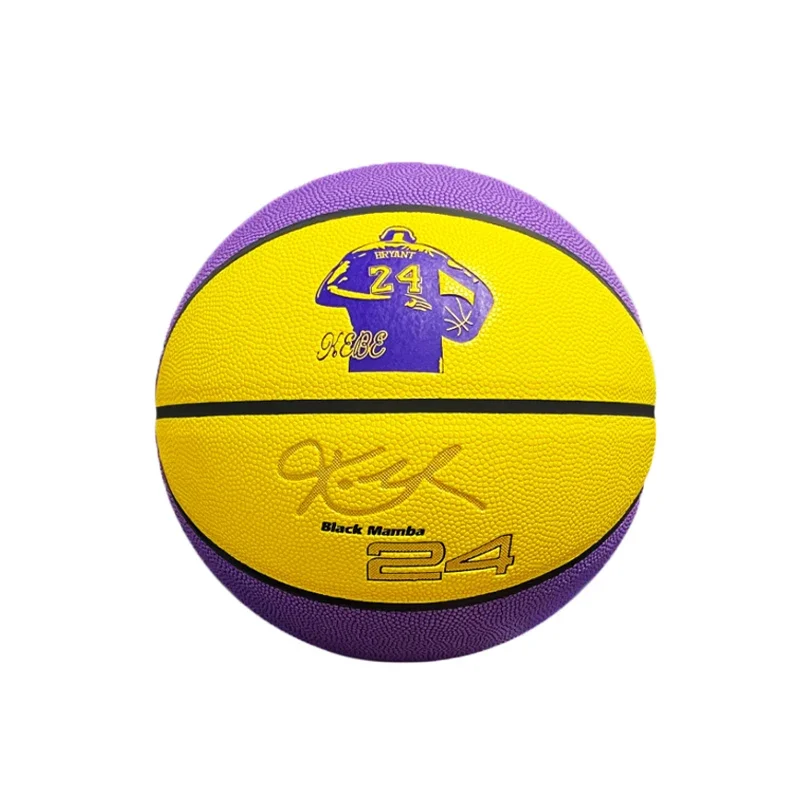 No.5 No.7 Kobe Basketball Yellow Purple PU Black Mamba 24 Signature Game Durable Outdoor Training