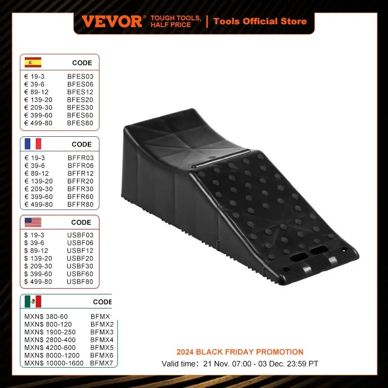 VEVOR Car Ramp Low Profile Car Service Ramp 20000 lbs/10 Ton Loading Capacity 5.5