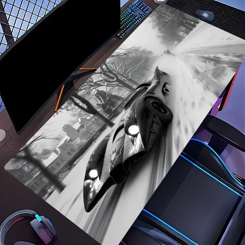 Large XXL Cyberpunk Supercar Mouse Pad Neon Racing Sports Car Gaming Desk Mat Keyboard Pad Non-Slip Rubber for PC Gamer Office