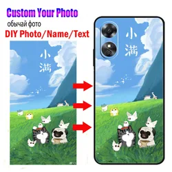 Custom Personalized Cases For OPPO A78 5G Design Phone Picture Photo Cover For OPPO A58 A58X A17 A17K Case Silicon A 78 4G Coque