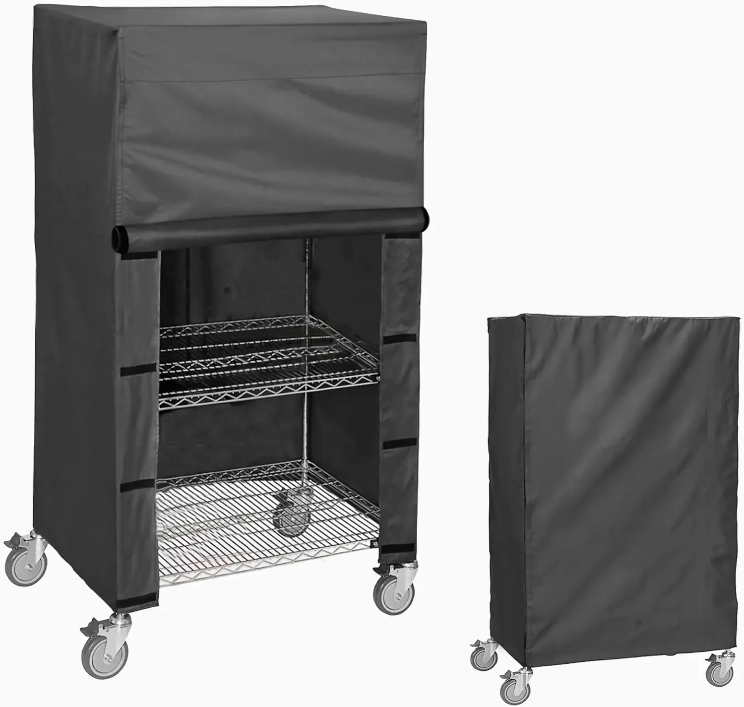 

Waterproof Wire Rack & Shelving Cover – Heavy Duty Storage Shelf Dust Cover, Fits 36" W x 14" D x 54" H, Nylon Buckles