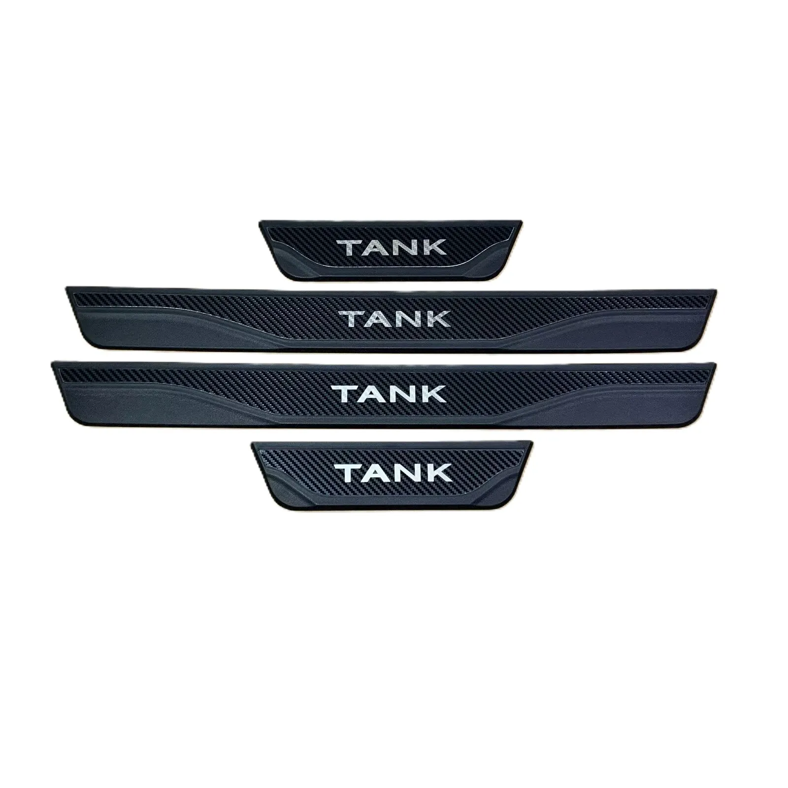 For GWM TANK 300 400 500 600 700 800 900 Stainless Steel ABS Door Sill Plate Cover Guard 3D Sticker Styling Interior Accessories
