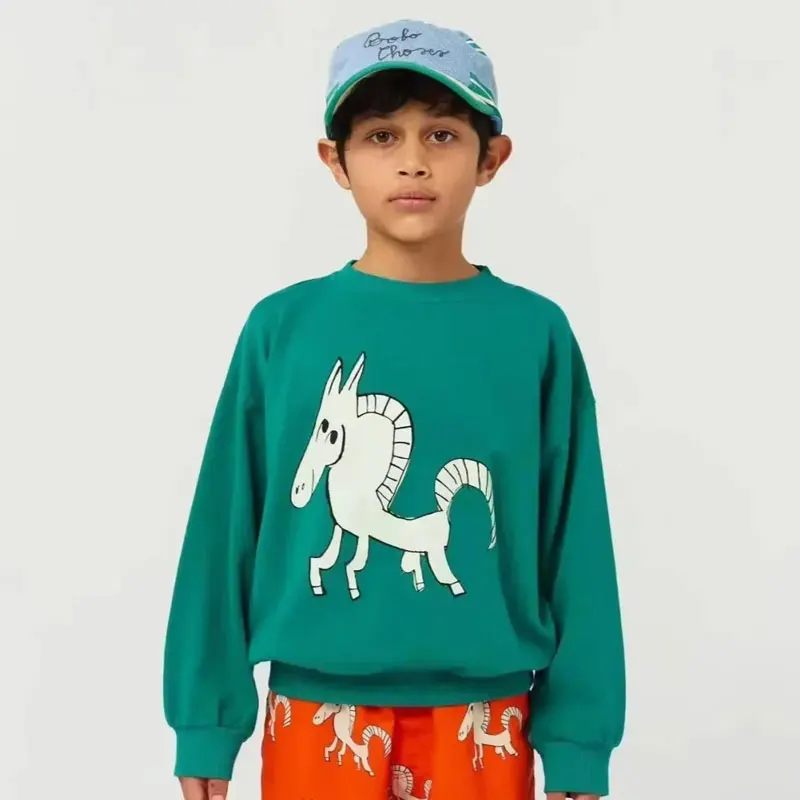 2026 Spring Kids Sweatshirts Long Sleeve Tops for Girls Cartoon Baby Boys Hoodies Terry Children Pullover Tees Clothing