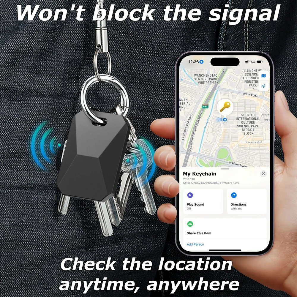 Soft Silicone Protective Case Shockproof Tracker Cover Anti Lost Keychain for AirTag Hold for Keys Suitcases & Bags