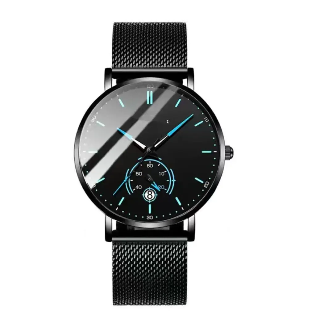 The new Korean version of the simple Mori men's watches male students casual quartz watch calendar paragraph watch