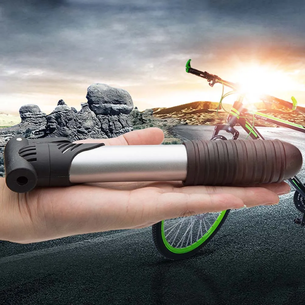 

Mini Portable Aluminum Alloy Air Tire Pump Lightweight Compact Bike Pump for Valve Road Cycling
