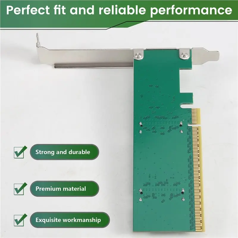 PCI Express 5.0 X16 To Two MCIO Expansion Split Card Adapte Bifurcation HBA U.2 NVME Breakout Board