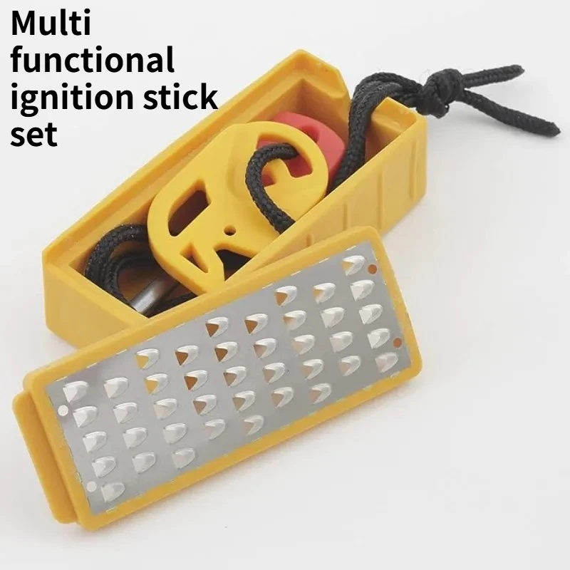 

NEW Multifunctional Flint Set Camping Emergency Survival Igniter Portable Outdoor EDC Tool Set