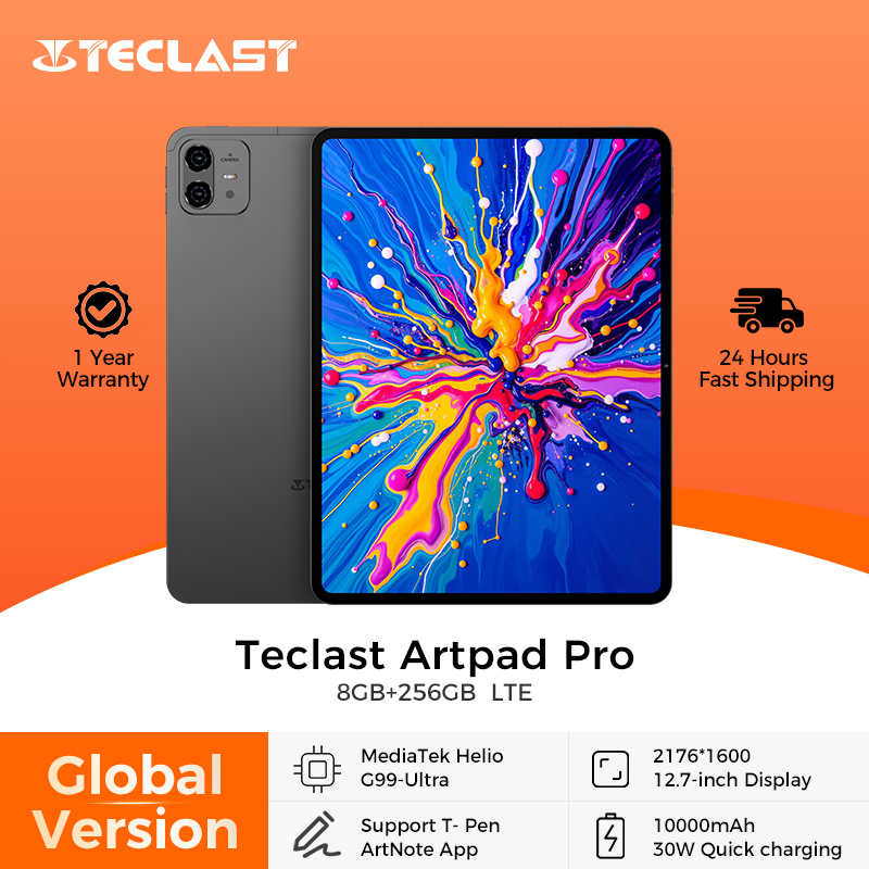  Teclast ArtPad Pro 12.7" 2.2K UHD Display 20GB RAM (8+12 Virtual) 256GB ROM Helio G99 10000mAh 30W Android 15 Tablet Global LTE 