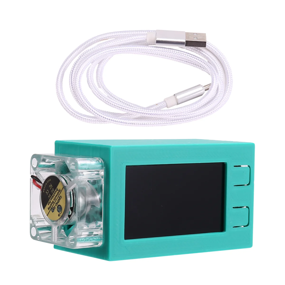 Для Nerdminer V2 Pro Miner 78KH/S Mini Bitcoin Lottery Miner со светящимся вентилятором BTC Solo Lottery Miner Зеленый