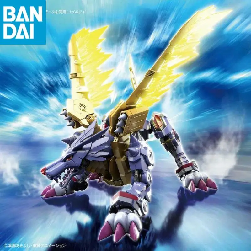 

In Stock Original Bandai Figure-Rise Standard Amplified Digimon Metal Garurumon PVC Assembly Figure Model Collection Toys Gift