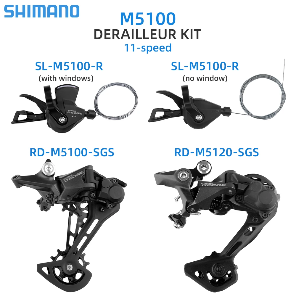 Original Shimano Deore M5100 Groupset 11Speed M5100 SL Shifter + M5100/M5120 RD Rear Derailleurr for MTB Bike 11V Kit