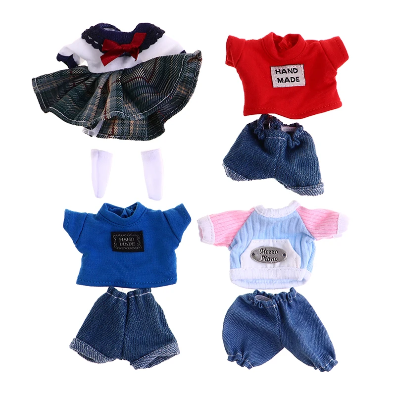 Clothes For dolls 16-17cm OB11 Doll Clothes T-shirt Dress 1/8 Dolls Accessories